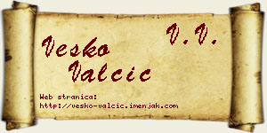 Vesko Valčić vizit kartica